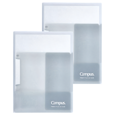 KOKUYO 國譽 Campus 反摺式便利文件夾, 霧灰色, 2個