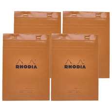 RHODIA N 16 上翻筆記本 橘色 A5 可撕式會議記錄內頁, 4本