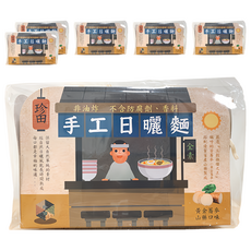 珍田生機 手工日曬麵，黃金蕎麥山藥口味，非油炸，不含防腐劑、香料, 600g, 6包