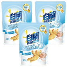 白蘭 含熊寶貝馨香精華 超濃縮洗衣精 補充包 純淨溫和, 1.6kg, 3包