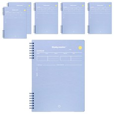 Munid Study Master B5 線圈單字筆記本 藍色, 6個