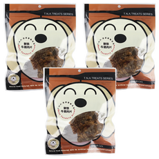 T.N.A. 悠遊 鮮點系列 鮮烘牛筋肉片 寵物零食 80g - 台灣製造 無防腐劑, 3包