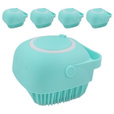 PUKU 藍色企鵝 矽膠沐浴刷, 柔軟刷毛不傷皮膚, 綠色, 1入, 5個