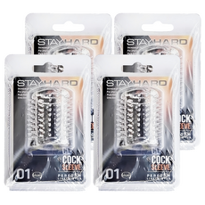 blush NOVELTIES 男用激情套 透明, 4個, 1入