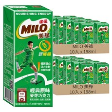 MILO 美祿 經典原味麥芽飲品 198ml, 20入