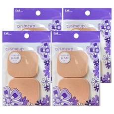 貝印 Kai 乾濕兩用粉撲 柔軟親膚 打造精緻妝容, hc-0755, 4入