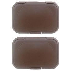 Bitatto 一般系列 重覆黏貼濕紙巾專用盒蓋, 12*8.2cm, 巧克力色, 2個