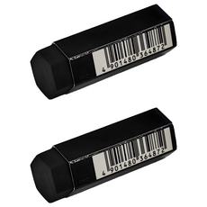 KOKUYO 國譽 RESARE 六角橡皮擦, 黑, 2入