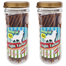 Bone Plus 六星超大耐咬潔牙棒, Healthy Dental Chews, 起司, 370g, 2罐