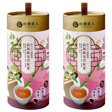 台灣茶人 100%好茶 高海拔金萱紅茶, 2包, 2罐, 50g