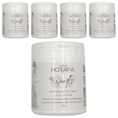 HOTAPA 清潔粉 蔬果用, 100% 天然, 有效去除细菌和农药残留, 无表面活性剂，无荧光剂，无香料 - 90g, 5罐