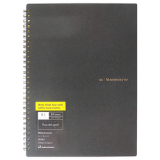 Maruman Mnemosyne 104 子彈網點活頁筆記本 B5 80張 日本製造, 黑色, 1本