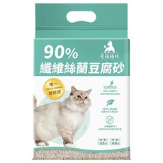 PetsTimes 毛孩時代 90%纖維絲蘭豆腐砂 6L, 2.5kg, 1包, 無香味