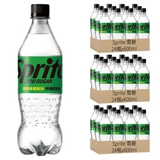 Sprite 雪碧 ZERO SUGAR無糖 清爽檸檬風味, 600ml, 72瓶