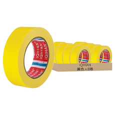 iQIHAN 紙膠帶 DADA color 黃色 25毫米 x20公尺 4入, 8捲