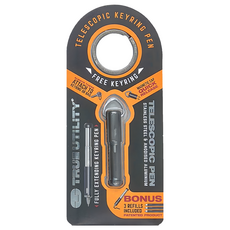 True Utility 英國多功能伸縮原子筆, 附贈鑰匙圈, 1支, BLACK