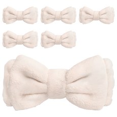 NARD 超細纖維洗臉髮帶, 米白色, 6個