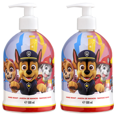 Paw Patrol 汪汪隊 西班牙溫和防護洗手液體皂, 前調:蘋果蛋糕、西瓜、藍莓 +  中調:西瓜、鳶尾花、玫瑰 + 後調:麝香、琥珀、香草、焦糖, 500ml, 2瓶
