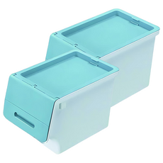 KEYWAY 村田直取式整理箱 30L, 藍色, 2個