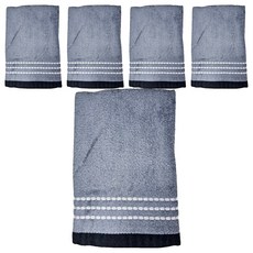 SHING LONG TEXTILE 台灣興隆毛巾 維納斯抗臭防霉毛巾 80 x 33cm, 淺灰色, 5條