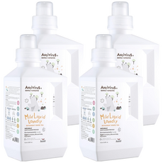 hokki 小怪獸 清除新冠/腸病毒洗衣精 溫和白茶, 4瓶, 1L