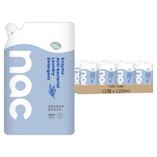 nac nac 酵素抗菌防蟎嬰兒洗衣精補充包, 1.1L, 12包