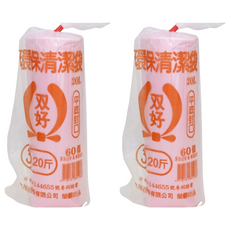 DOUBLE GOOD 双好 環保清潔袋 粉色 20斤, 2捲, 20L
