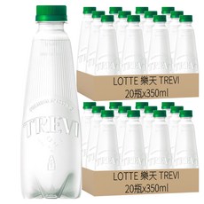 LOTTE 樂天 TREVI 無標籤氣泡飲，淡淡檸檬酸香，環保設計，可直接回收, 350ml, 40瓶