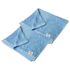 LIFE 來福牌 素色運動毛巾 精梳棉, 藍色, 2個