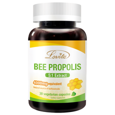 Lovita 蜂膠膠囊4000mg 30顆/瓶 素食膠囊 營養補充, 1瓶