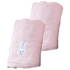 SHING LONG TEXTILE 台灣興隆毛巾 素色繡花浴巾 470g 147 x 74cm, 粉色, 2條