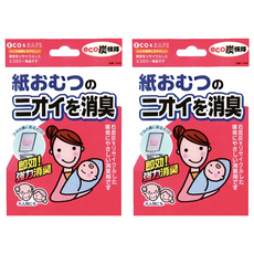 TOWA 東和產業 垃圾桶消臭劑 ECO 炭核隊 紙尿布消臭, 2個, 32g