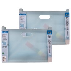 珠友文化 A4站立式風琴夾12層, 藍色, 2個