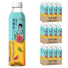金車 波爾 波爾茶 葡萄柚風味, 580ml, 72瓶