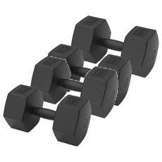 Egojin 黑色六角啞鈴, 8kg, 4個