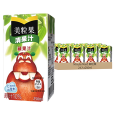 Minute Maid 美粒果 清蘋果汁 250ml 鋁箔包 24入