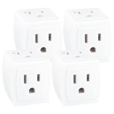 Dr.AV 聖岡科技 美式D型3P三面插 大三通, 6cm, TNT-826, 4個