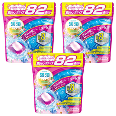 awawa 泡泡三合一香氛抗菌除蟎洗衣珠 花果香, 82顆, 3包