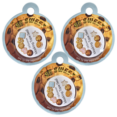 德德小品集 馬卡龍系列紙膠帶, 150入, 餅乾, 3個