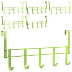 Wisdom 經典款門後五鉤 - 49x24x8cm 台灣製, 嫩芽綠, 6個