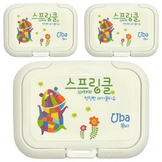 sprinkle 濕巾蓋 白底河馬 可重複使用 適用各尺寸濕巾, 河馬 白色, 3個