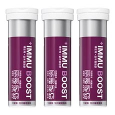 IMMU BOOST 博世特 益木發泡飲, 葡萄口味, 含維生素A,B2,C,E,鋅, 18錠/條, 10顆, 3罐