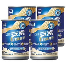 Abbott 亞培 Ensure 安素 HMB升級配方 香草減甜, 237ml, 4罐