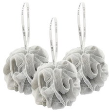 MOCODO 伴佳家 雙層綿柔沐浴球 gy, 灰色, 1入, 3顆