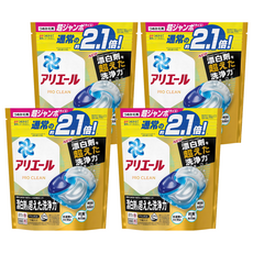 ARIEL 日本原裝進口 Pro Clean 4D立體洗衣球補充包 含漂白成份, 19顆, 4袋