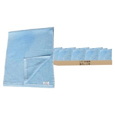 LIFE 來福牌 風采素色毛巾, 藍色, 12條