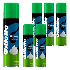 Gillette 吉列 刮鬍泡 檸檬萊姆, 50g, 6瓶