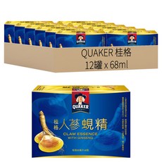 QUAKER 桂格 人蔘蜆精, 68ml, 12罐