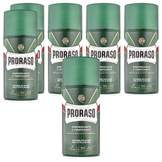 PRORASO 刮鬍泡 沁涼舒爽 綠標 300ml, 6個