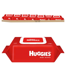 HUGGIES 好奇 寶寶濕紙巾 掀蓋式, 10包, 72張